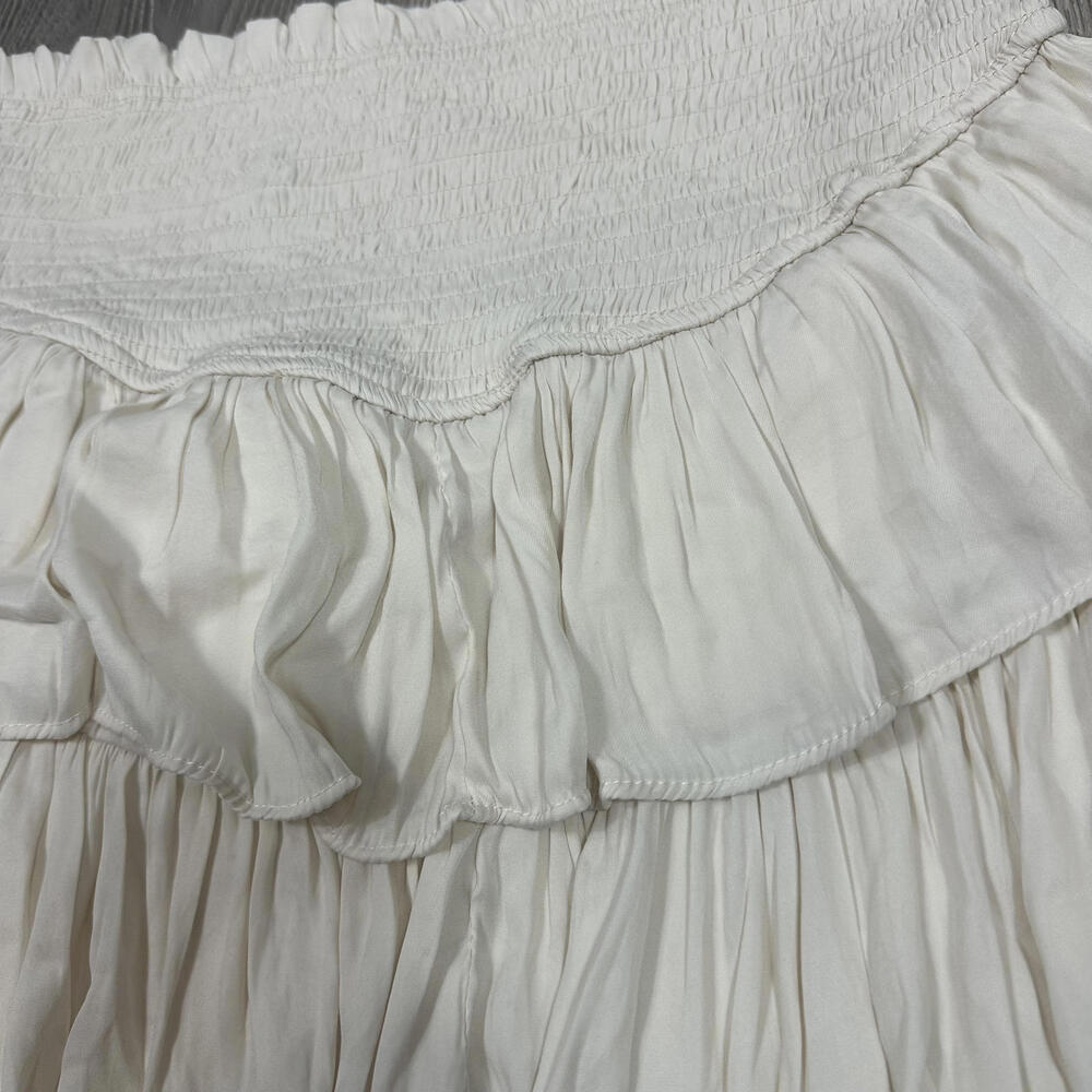 Mustard Seed‎ Cream Tiered Mini Skort with Elasticated Waist - Picture 3 of 7